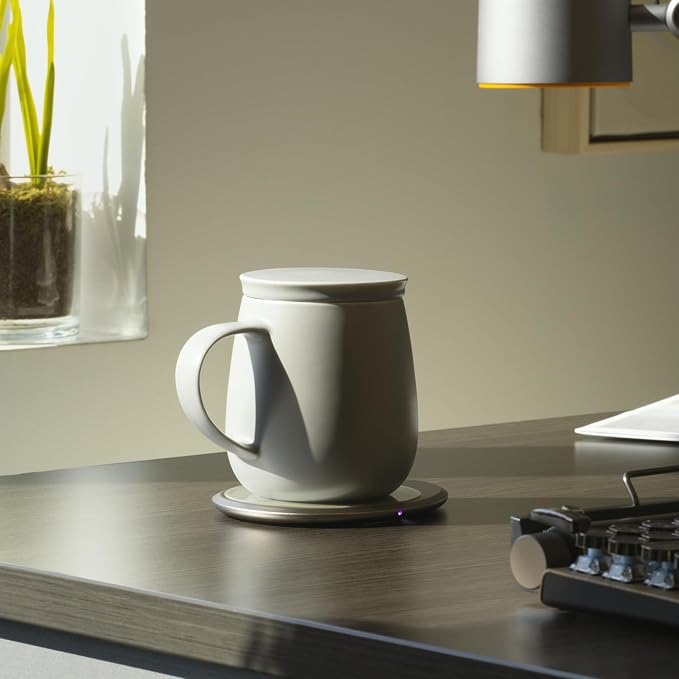 Ui 3 Self-Heating Mug Set – Soft Gray | 12 fl oz / 355 mL Ceramic Coffee & Tea - Image 4
