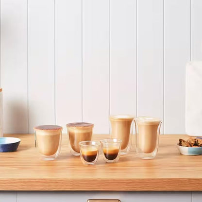 DeLonghi Coffee Connoisseur Glasses: 2 Espresso, 2 Cappuccino, 2 Latte Macchiato - Image 2