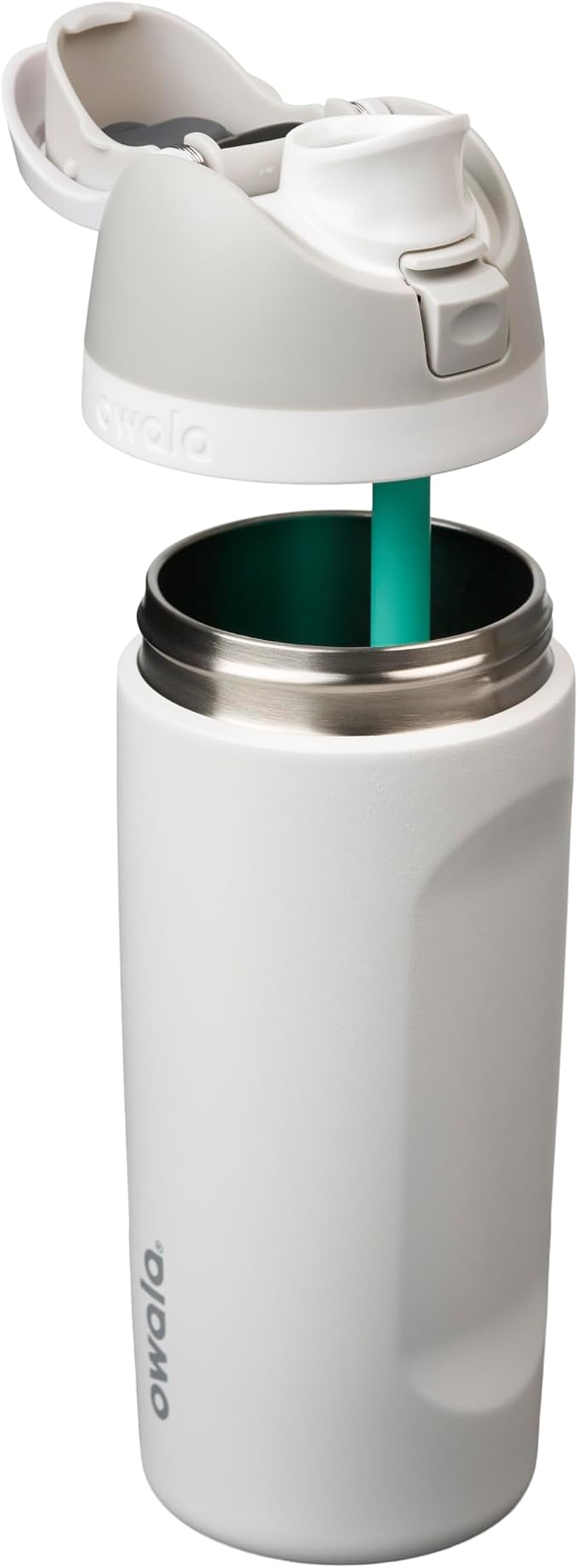 Owala FreeSip Kids Stainless Steel Water Bottle 16 oz Shy Marshmallow - Image 2