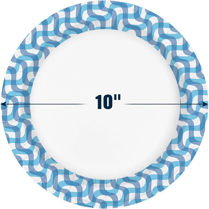 Ginkgo Paper Plates 10 inch Bulk 300 Count | Thickened Disposable Plates Large - Image 2