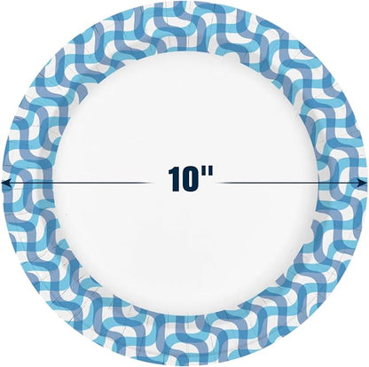 Ginkgo Paper Plates 10 inch Bulk 300 Count | Thickened Disposable Plates Large - Image 2