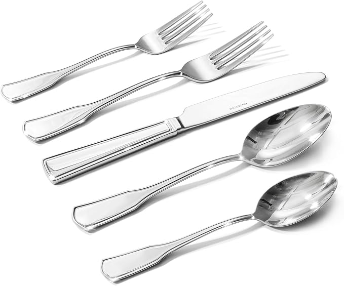 20 Piece Silverware Set for 4, 18/10 Stainless Steel | 18/10 Stainless Steel by KINGSTONE