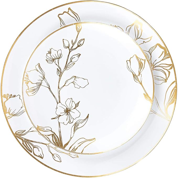 PLASTICPRO 32 Piece Combo Plates Set includes 16-7'' inch Plates & 16-10'' inch by PLASTICPRO