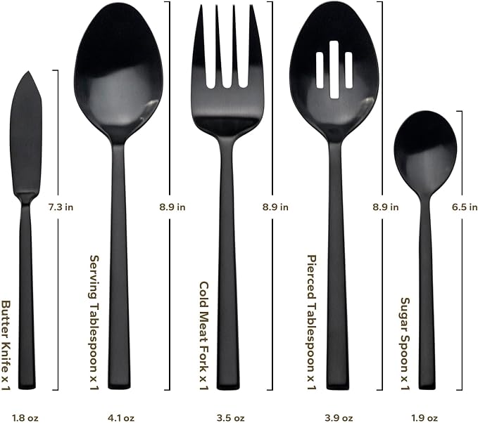 Alata Cube 45-Piece Forged Stainless Steel Flatware Set Cutlery Set - Image 6