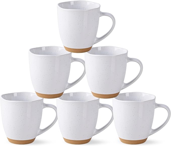 AmorArc 12oz Ceramic Coffee Mugs set of 6, Stylish Coffee Mugs by AmorArc