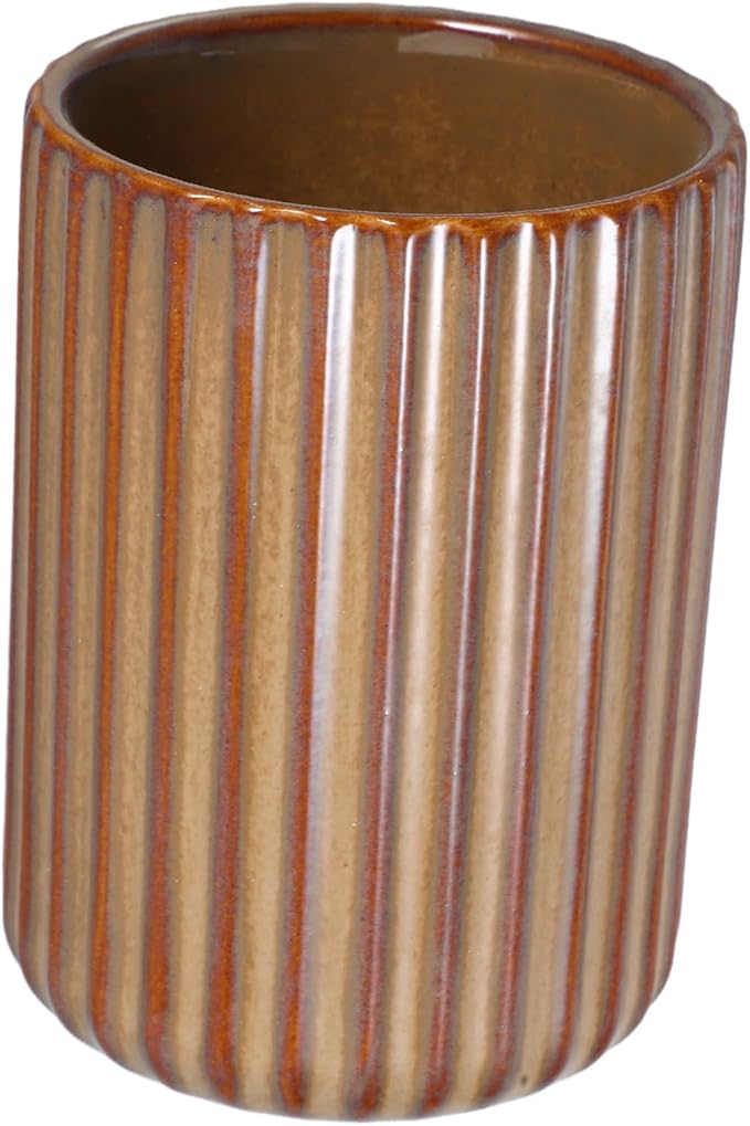 Retro Ceramic Water Mug Vintage Striped Drinking Cup by Unknown