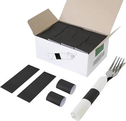 Self-Adhesive Napkin Bands, elegant table setting, by NATURALABEL