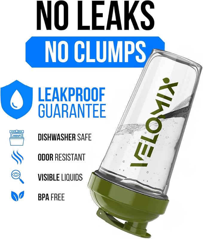 VELOMIX 2 Pack 28oz Protein Shaker Bottle - Image 3