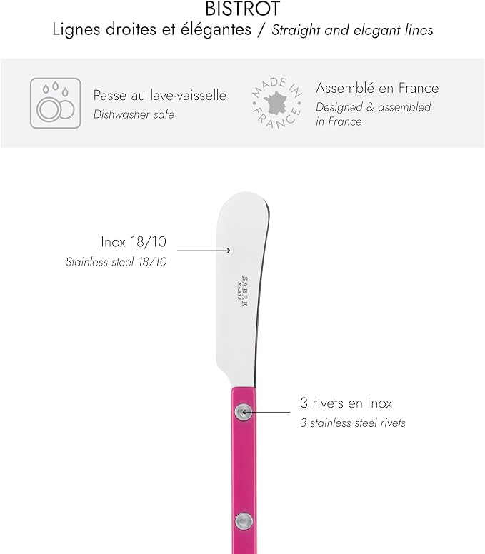 Sabre Paris - Set of 2 Spreader Knives 5.5 inches - Bistrot Collection - Perfect - Image 3