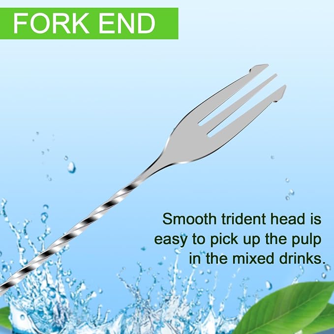 Bar Spoon Cocktail Mixing Stirrers, 12” - Image 5