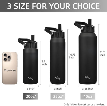 Konokyo 20 oz Insulated Stainless Steel Water Bottle - Image 5