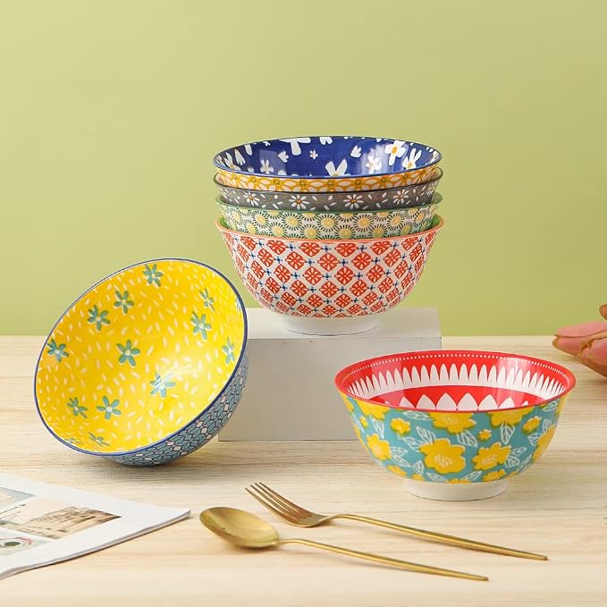 Porcelain Soup Cereal Bowls Set - Image 2