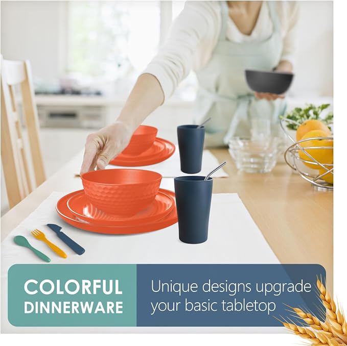 Teivio 88-Piece Plates and Bowls Sets - Image 6