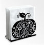 Pumpkin Flower Decorative Black Metal Napkin Holder for Table, 5.3" x 4.9" x 1.9" Fall Thanksgiving Standing Napkin Holder for Home Kitchen Restaurant Picnic Party Coffee Bar Dining Room