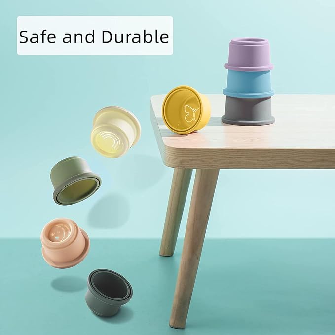 ZYFLSQ Stacking Cups Baby Toy, 8-Piece Set - Image 8