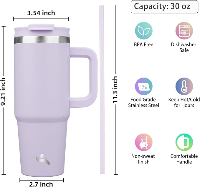 Konokyo 30 oz Insulated Tumbler Water Bottle - Image 4