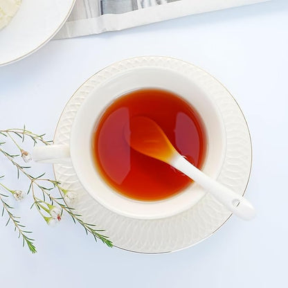Bone China Tea Cup and Saucer Set - Image 3