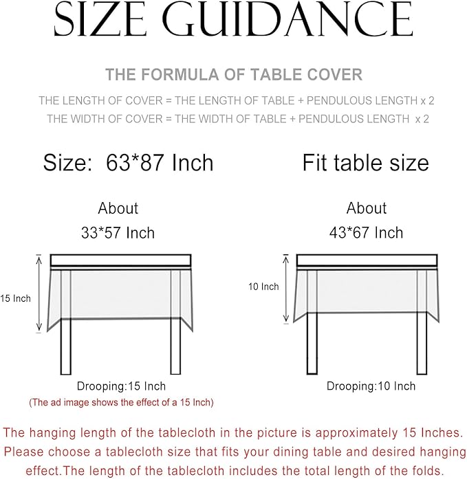 patdrea Designer French Vintage Rectangle Tablecloth,Green Linen Leaves Pattern Table Cloth,Decoration Floral Table Cover for Kitchen Dining Christmas,Thanksgiving,Party,63"x87"-Cecilia a