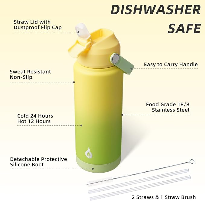 BJPKPK 24oz Insulated Water Bottle, Stainless Steel Bottle - Image 3