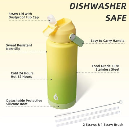 BJPKPK 24oz Insulated Water Bottle, Stainless Steel Bottle - Image 3