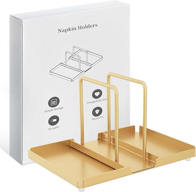 Gold Napkin Holder for Table - Image 6