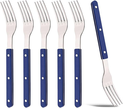 6-Piece Vintage 7.01-inch Dessert Fork Set Silverware Set BRIIEC Stainless by BRIIEC