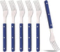 6-Piece Vintage 7.01-inch Dessert Fork Set Silverware Set BRIIEC Stainless by BRIIEC