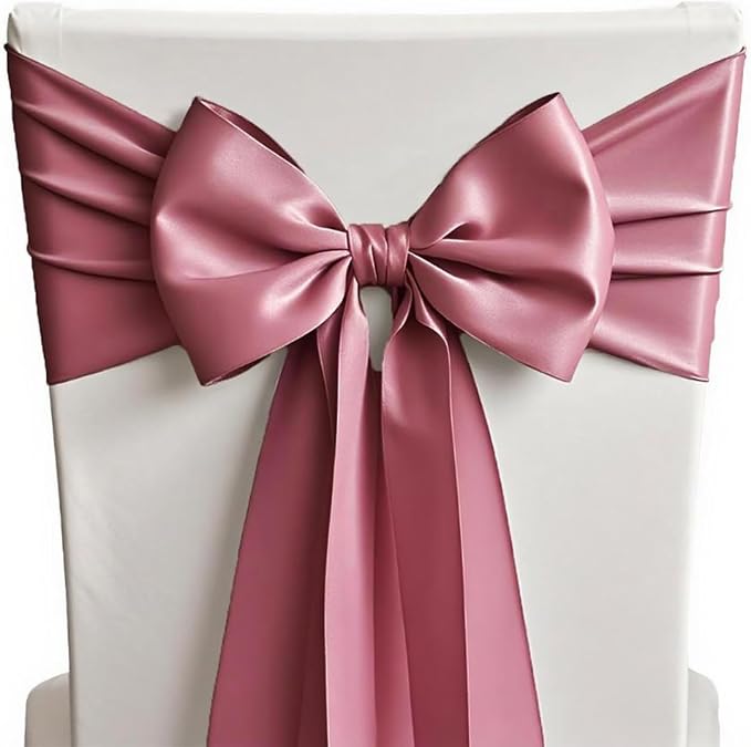 10 Pack Wedding Dusty Rose Table Runners 12 X 108 Inches Satin Mauve Table - Image 3