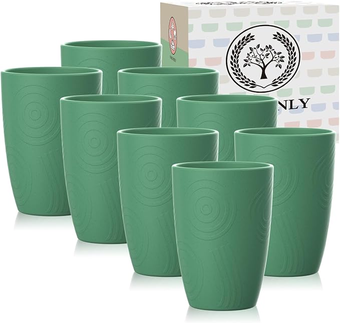 Homienly Plastic Cups Reusable 8 PCS Wheat Straw Cups a Good Alternative by HOMIENLY