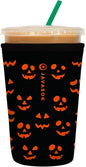 Sok It JavaSok Iced Coffee & Cold Soda Insulated Neoprene Cup Sleeve (Fright Night Lights, Medium: 22-28oz)