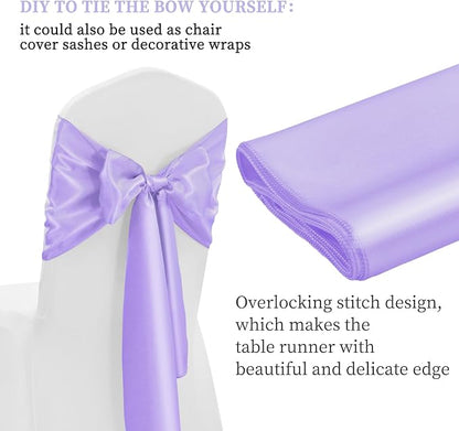 12 Pack Lavender Satin Table Runner 12 x 108 Inch Long Premium Table Runners - Image 4