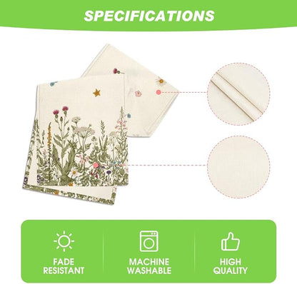 Artoid Mode Antique Herbs and Wild Flowers Spring Table Runner, Summer Fall - Image 5
