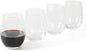 Martha Stewart Farrow 18 OZ Large Stemless 4 Pack Multipurpose Wine Glasses Set for Red or White Wine