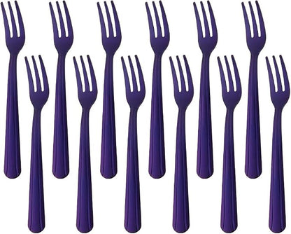 Oyster Fork Set of 12, 5.4 Inch Stainless Steel Cocktail Forks, 3 Tines Mini by KitchenDining