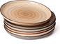 Sweese 7.4 Inch Porcelain Dessert Plates - Round Salad, Appetizer Plate Set for Kitchen, Small, Dishwasher Microwave Safe, Set of 6, Neutral