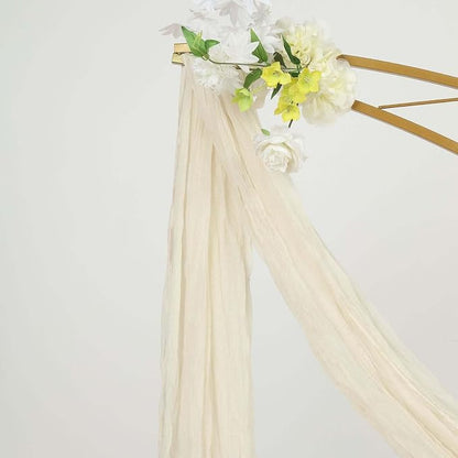 Efavormart 20ft Cream Gauze Cheesecloth Wedding Arch Drapery Fabric, Extra Long - Image 9