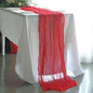 Efavormart 10ft Red Gauze Cheesecloth Table Runner by efavormart