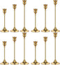 Metal Candle Holders for Candlesticks Taper Candlestick Holders Set Vintage Decorative Centerpiece Candelabra Tall Candle Stands (Gold, 4 Sets (12 pcs))