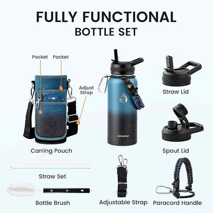 RAYMYLO Insulated Water Bottle 32 oz, Triple Wall Vacuum Stainless Steel | - Image 7