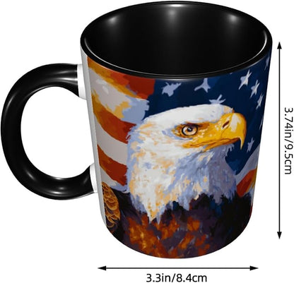 Yrebyou Eagle USA Flag Coffee Mug 11oz Ceramic Cup - Image 2