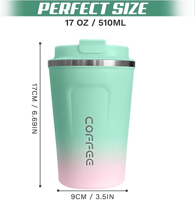 SPLMIFA Travel Coffee Mug Leak-Proof, Reusable Coffee Cups - Image 4