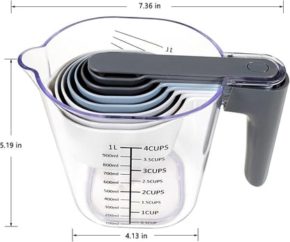 18-Pc Magnetic Measuring Cups and Spoons Set, - Image 5