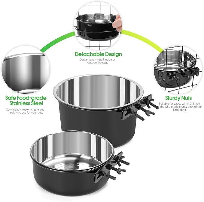 2 Pcs Large Dog Food Water Bowl - Image 5