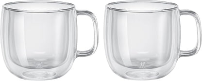 ZWILLING Sorrento Plus 2-pc Double-Wall Glass Cappuccino Mug Set by Zwilling