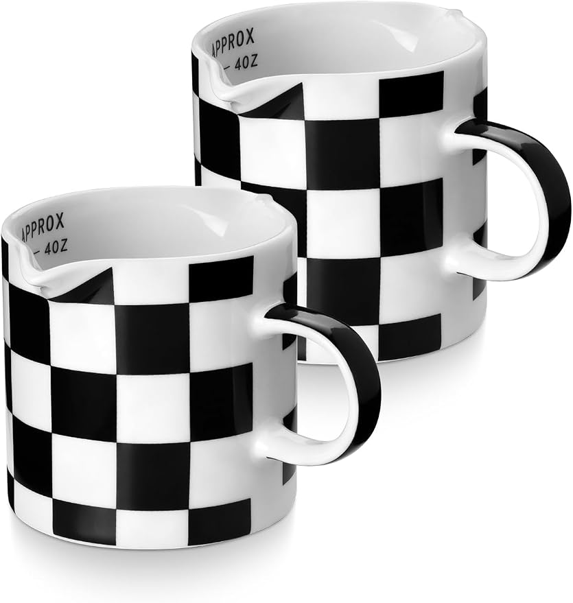 ABRUTY Espresso Cups, 5 OZ Ceramic Double Spouts Cups, Espresso Shot Cup by ABRUTY