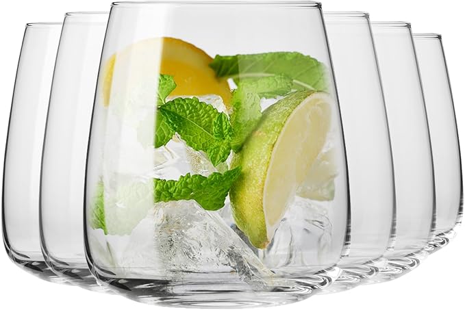 Krosno Glasses for water, juices and other beverages, Elegant design by Krosno