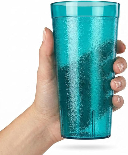 Oojami Set of 16 Plastic Tumblers, 20-Ounce Reusable Cups, BPA-Free & - Image 8