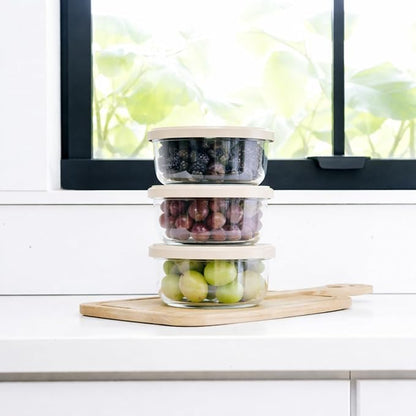 12-Piece Glass Food Storage Containers Set | 2-Cup, Leakproof | Microwave - Image 2