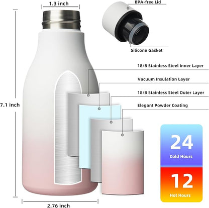 BJPKPK 12oz Insulated Water Bottle, Stainless Steel Bottle - Image 3