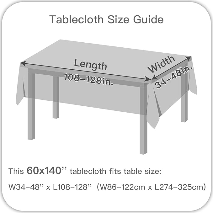 maxmill Jacquard Tablecloth Stain Resistant Waterproof Wrinkle Free Spillproof Washable Soft Weaved Texture Table Cloth for Dining Room, Indoor Outdoor Use, Rectangle 60 x 140 Inch, Light Grey